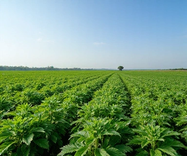 Pola uprawne z naturalnymi ziołami